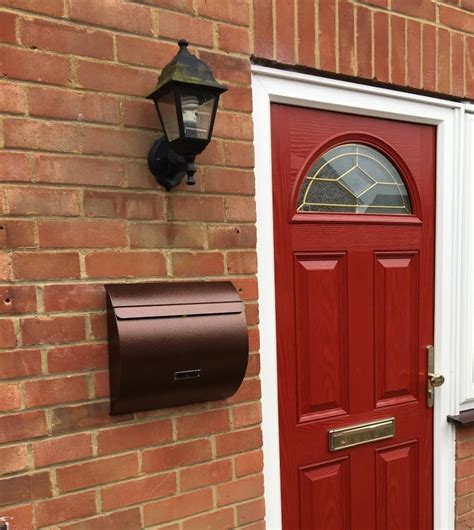 red metal letter box|metal post boxes for flats.